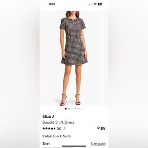 Classic boucle shift dress